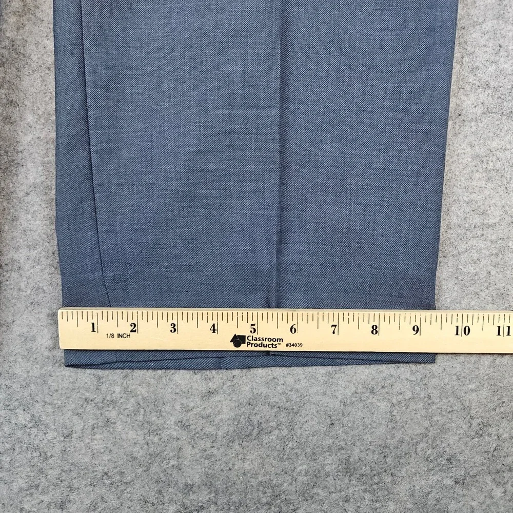 Bianco Berioni Vitale Barberis Canonico Blue/Gry 2-Pc Wool/Silk 44L 39x29.5 FLAW